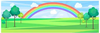 rainbow in field